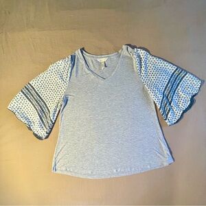 Matilda Jane Light Gray V-Neck Top